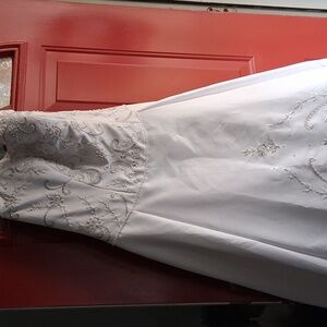 Oleg Cassini Ivory Embroidered Wedding Gown